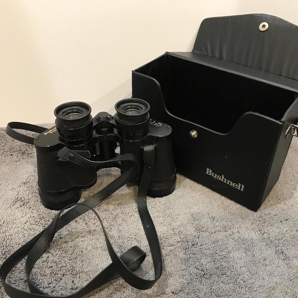 Vintage Bushnell Expo 7 x 35 Insta Focus Coated Optics Wide Angle Binoculars